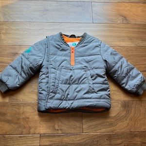 Buckle Me Baby Coat - 18M - Grey/Orange